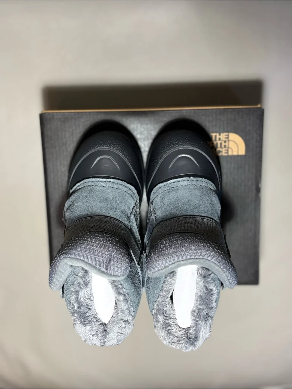 The North Face Kids Gray and Black Insulated Winter Boots